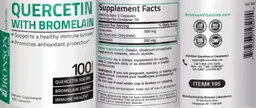 Label for Quercetin with Bromelain