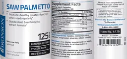 Label for Saw Palmetto