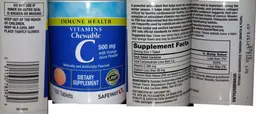 Label for Chewable C 500 mg With Orange Juice Powder