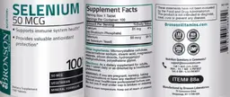 Label for Selenium 50 mcg