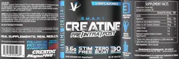 Label for S.M.A.R.T. Creatine Unflavored