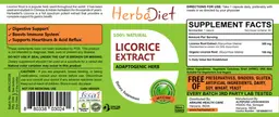 Label for Licorice Extract