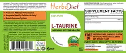 Label for L-Taurine