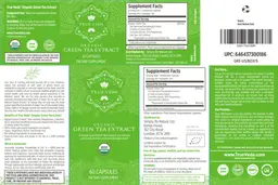 Label for Organic Green Tea Extract