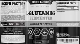 Label for L-Glutamine 5000 mg Unflavored