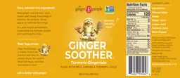 Label for Ginger Soother Turmeric Gingerade