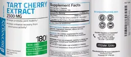 Label for Tart Cherry Extract 2500 mg