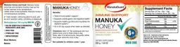 Label for Immune Support Manuka Honey