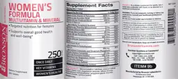 Label for Women's Formula Multivitamin & Mineral