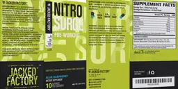 Label for Nitrosurge Blue Raspberry