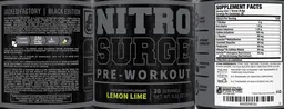 Label for Nitrosurge Black Lemon Lime
