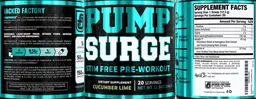 Label for Pumpsurge Cucumber Lime