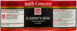 Label for St. John's Seng