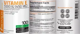 Label for Vitamin E 1000 IU (450 mg)