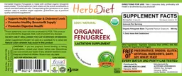 Label for Organic Fenugreek