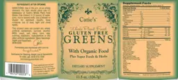 Label for Gluten Free Greens