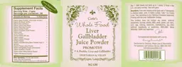 Label for Liver Gallbladder Juice Powder