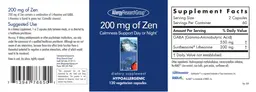 Label for 200 mg of Zen