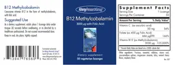 Label for B12 Methylcobalamin 3000 mcg with Folic Acid