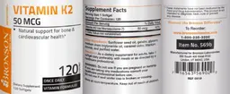 Label for Vitamin K2 50 mcg
