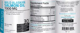 Label for Wild Alaskan Salmon Oil 1000 mg