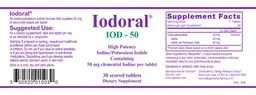 Label for Iodoral IOD - 50