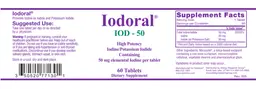 Label for Iodoral IOD - 50
