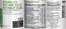Label for Advanced Mature Gold without Iron