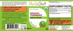 Label for Organic Turmeric