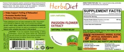 Label for Passion Flower Extract