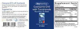 Label for Coenzyme Q10 with Tocotrienols