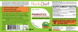 Label for Probiotics 5 Scientifically Proven Strains