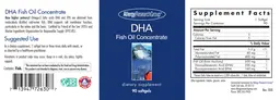 Label for DHA Fish Oil Concentrate
