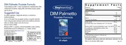 Label for DIM Palmetto Prostate Formula