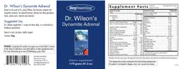 Label for Dr. Wilson's Dynamite Adrenal