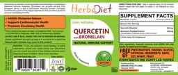 Label for Quercetin with Bromelain