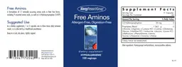 Label for Free Aminos