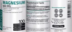 Label for Magnesium 400 mg