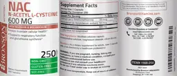 Label for NAC 600 mg