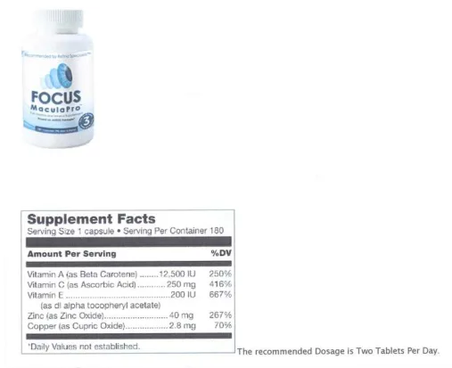 Label for Focus MaculaPro