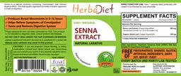 Label for Senna Extract
