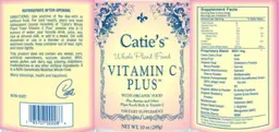 Label for Vitamin C Plus