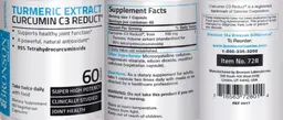 Label for Turmeric Extract Curcumin C3 Reduct