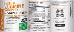 Label for Super B Vitamin B Complex Sustained Release