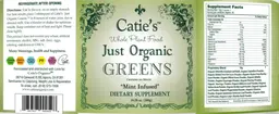 Label for Just Organic Greens