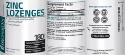Label for Zinc Lozenges Lemon Flavor