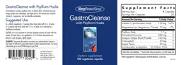 Label for GastroCleanse with Psyllium Husks