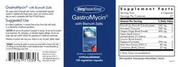 Label for GastroMycin with Bismuth Salts