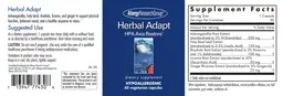 Label for Herbal Adapt