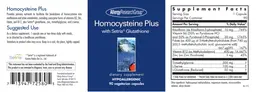 Label for Homocysteine Plus with Setria Glutathione